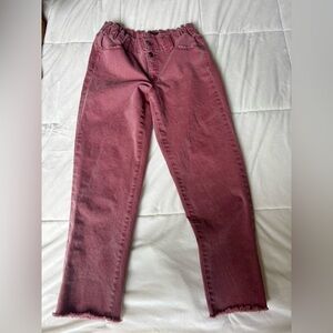 Scoop NYC Women's Ankle & Cropped Jeans in Burgundy